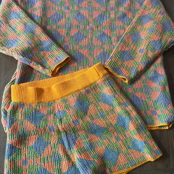 Free People Multicolor Checkered Sweater - Picture 2 of 8